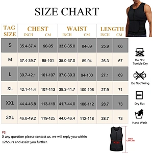 Professional neoprene men shaperwear sauna waist trainer vest with waist trimmer belt