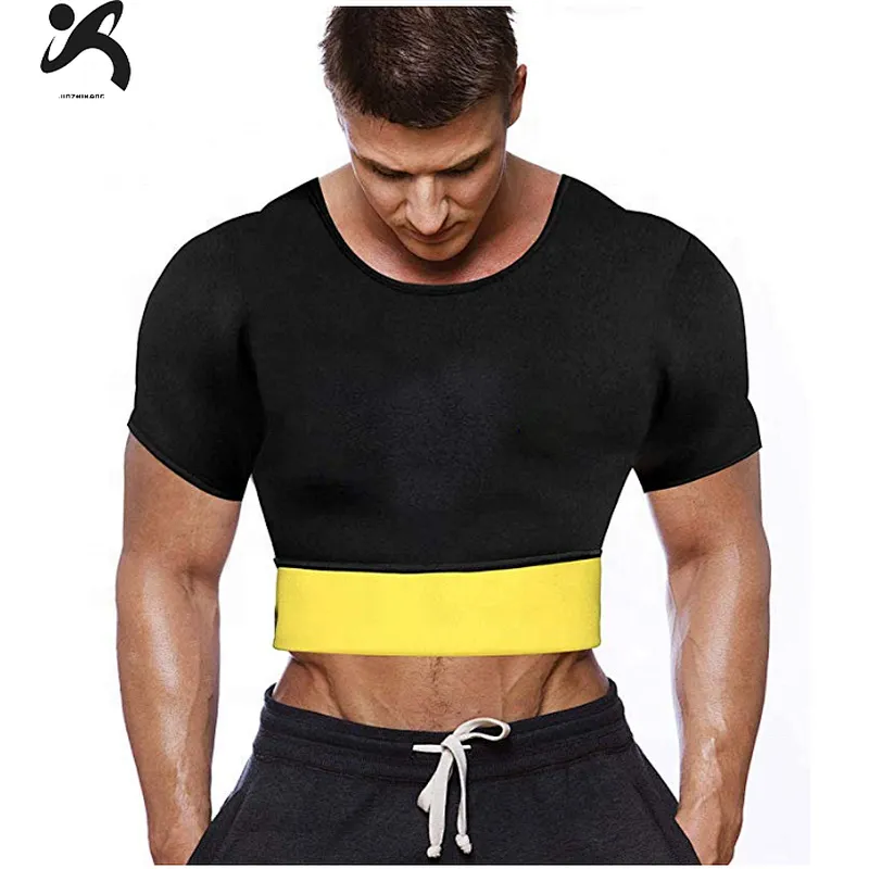 Custom neoprene sauna waist trainer corset men slimming body shaper vest for fitness