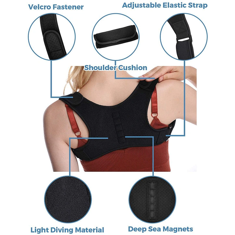 Adjustable neoprene magnatic breathable  Back brace posture Shoulder back Posture Corrector Belt