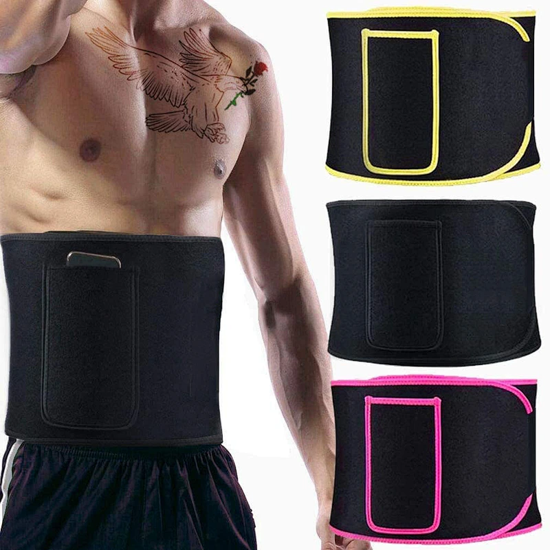 Adjustable Neoprene Lower Back Brace Lumbar Waist Support trainer promotes sweat and weight loss
