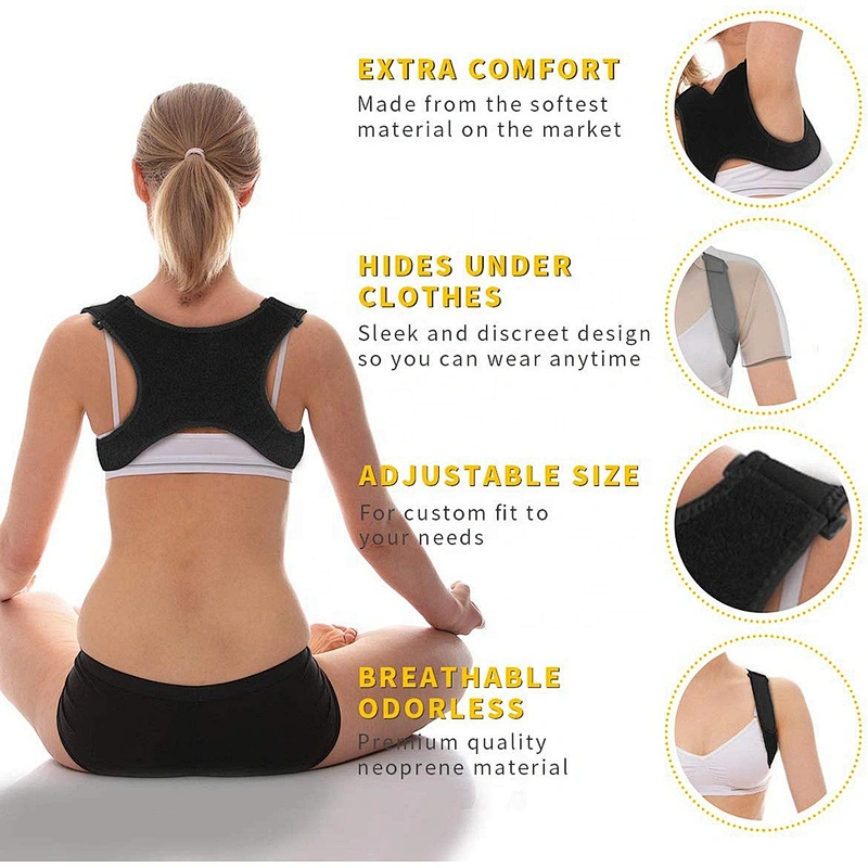 Neoprene Adjustable Back Support Belt Back Posture Corrector Brace for kids women men
