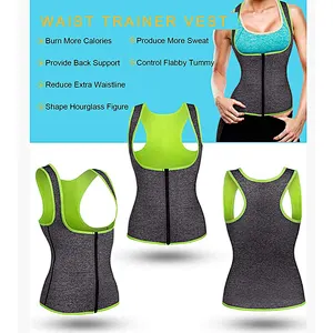 Wholesale neoprene thermal sweat body suit sauna waist trainer vest for weight loss