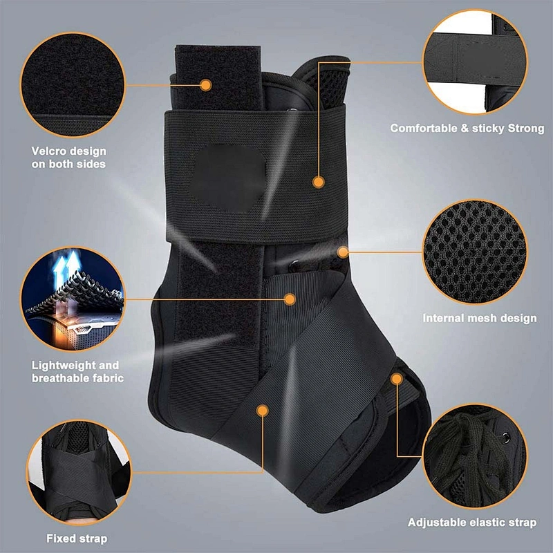 Factory price professional neoprene gym fitness ankle protector elastic ankle support brace for sport safety