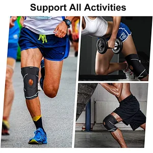 Black Neoprene Compression 5mm Knee Sleeve for Running, Weightlifting, Powerli fting
