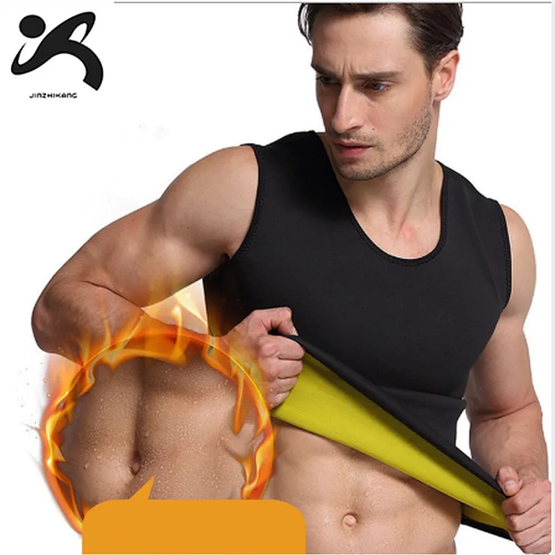 Weight Loss Men Neoprene Sauna Waist Trainer Vest  Sauna Suit Fitness Short sportswear slimming yoga sport