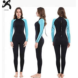 Ladies Neoprene SCR Wetsuit Back Zipper Full Body Long Sleeve Wetsuits for Surfing Diving Snorkeling