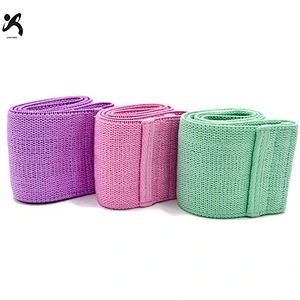 Custom made logo China polyester elastic wholesale resistant bands hip/leg circle strengthen bands