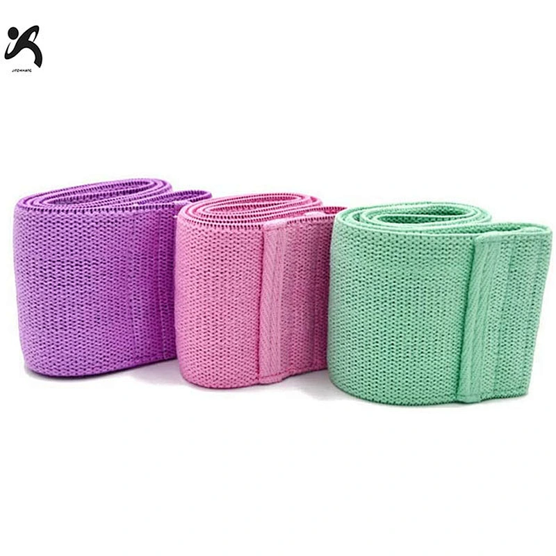 Custom made logo China polyester elastic wholesale resistant bands hip/leg circle strengthen bands