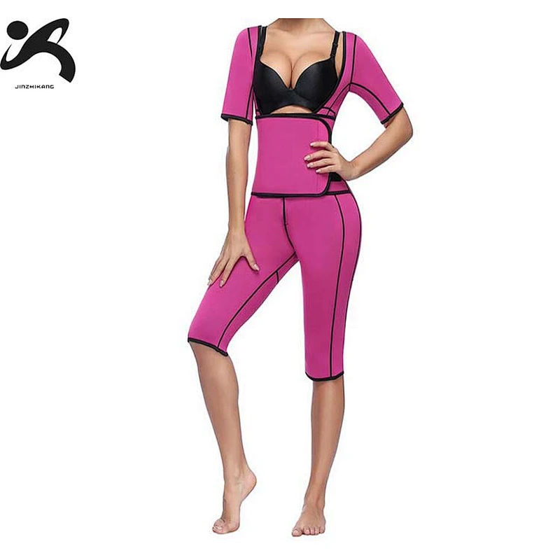 2019 Slimming Body Shaper Neoprene Suana Suit with Waist Trainer Belt