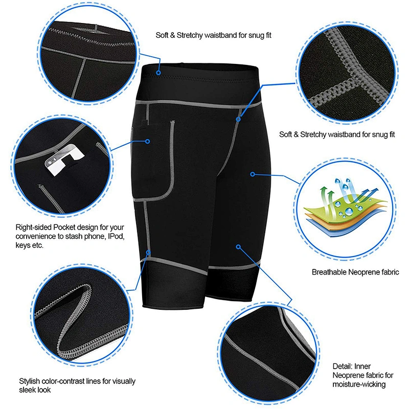 Wholesale Neoprene custom women yoga sauna short pant slimming pants for body shaper