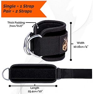 High quality sports neoprene compression ankle support Fitness Ankle Strap for Cable Machines, Kickbacks