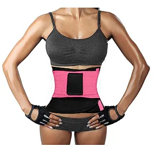 Wholesale adjustable neoprene waist trimmer belt fitness back lumber support slimming waist trainer belt