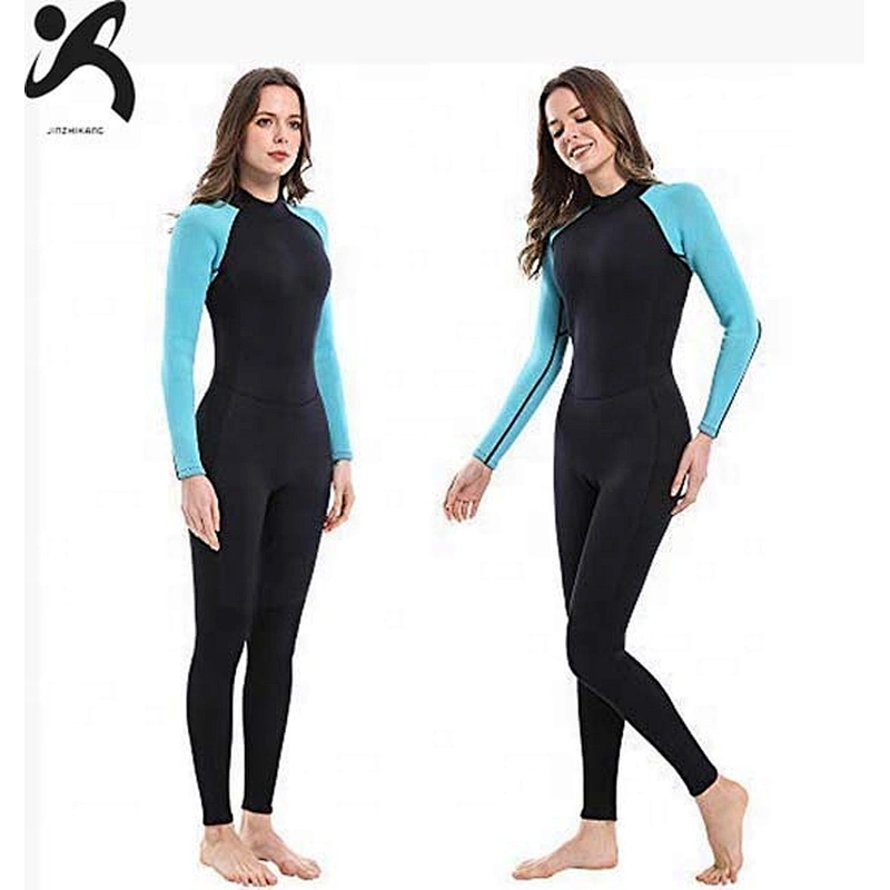 Ladies Neoprene SCR Wetsuit Back Zipper Full Body Long Sleeve Wetsuits for Surfing Diving Snorkeling