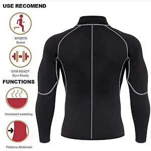Men Neoprene Waist Trainer Sauna Vest Tank top shirt Sweat Suit for weight loss