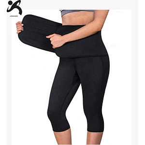 Neoprene Custom Shorts Women Sauna Yoga Slimming Pant with Waist Trainer Belt