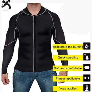 Men Neoprene Waist Trainer Sauna Vest Tank top shirt Sweat Suit for weight loss