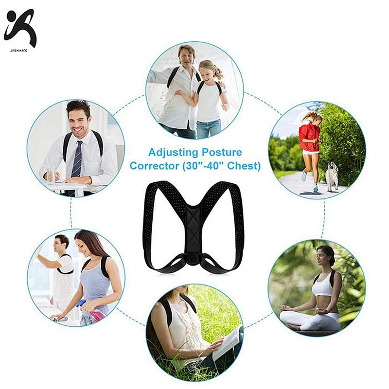 Factory custom made hot sale reasonable price adjustable office lower back belt posture corrector