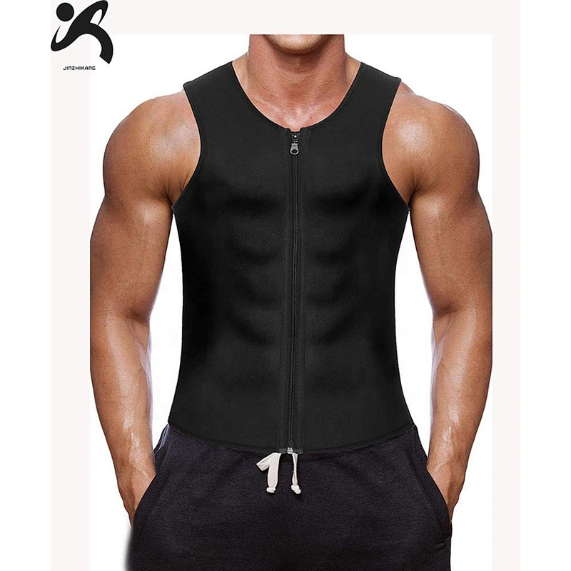 Professional neoprene corset sauna zipper men slimming vest for fitness