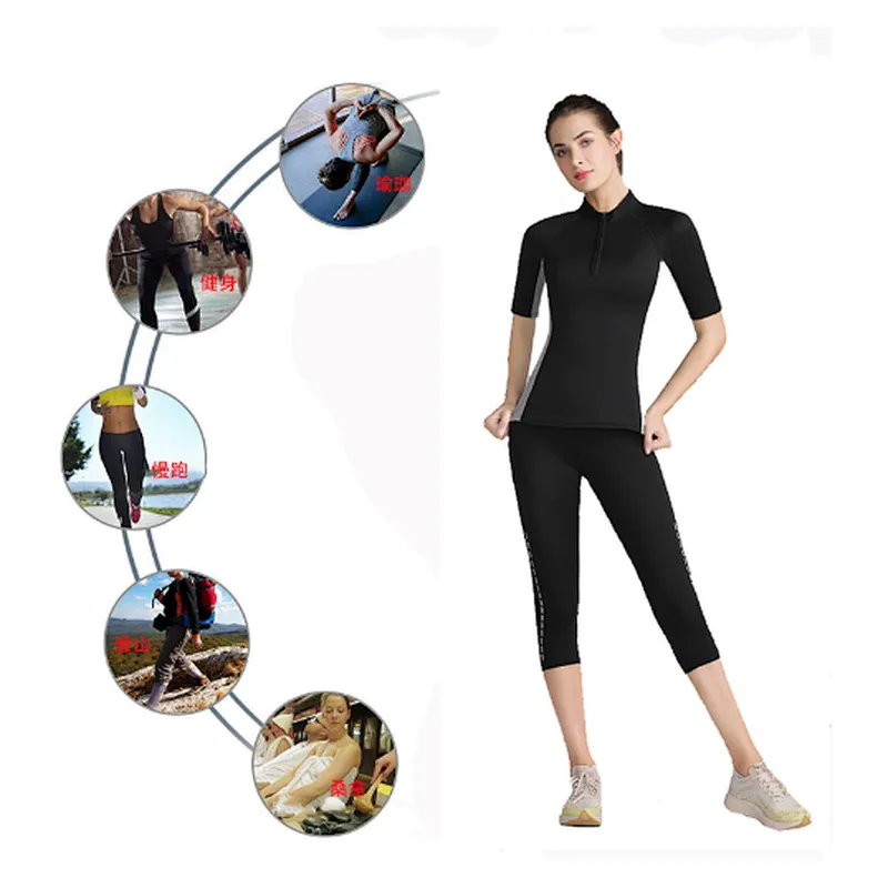 High Quality Women Full Body Sport Slimming Neoprene Waist Trainer Bodysuit Belt Sauna Suit for Weight Loss Exercise