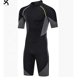 red retro sailfish wetsuit sex neoprene scuba shark diving short sleeve surf suit shorts
