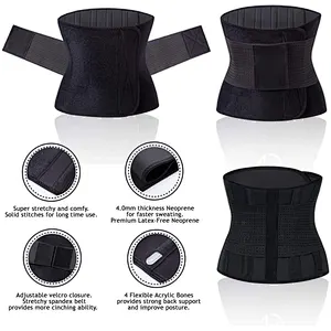 High quality neoprene waist trainer belt shapers waist slimming belt for weight loss