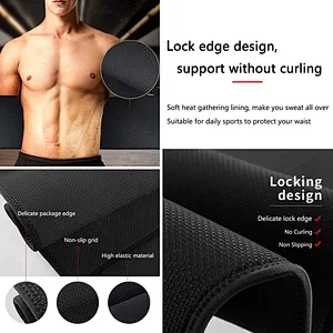 Adjustable Neoprene Lower Back Brace Lumbar Waist Support trainer promotes sweat and weight loss