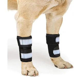High quality neoprene leg joint wrap protector dog knee brace support with Safety Reflective Straps