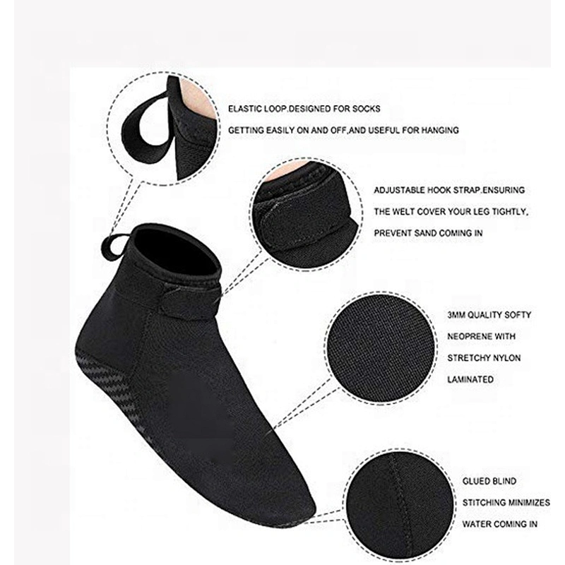 Outdoor Neoprene Beach Swim Surf Aqua Socks Water Shoes with Adjustable Strap