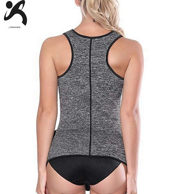 Amazon hot sell neoprene zipper shapewear tops vest with waist trainer belt for women