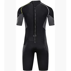 Professional high quality 3-5mm neoprene men wetsuit back zip short sleeve wetsuit for surfing diving swimming