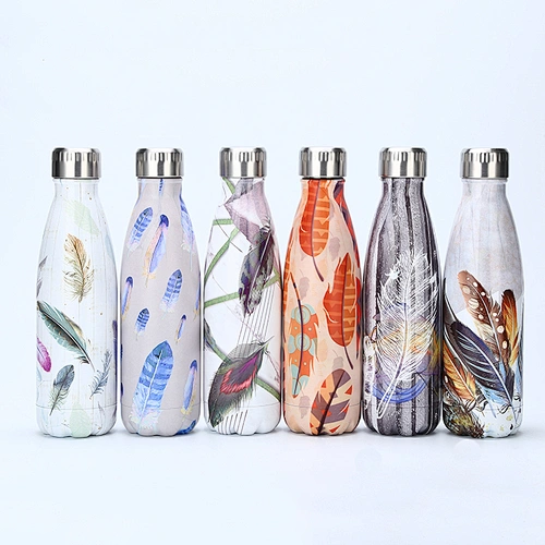FEATHER PRINTED COKE BOTTLE