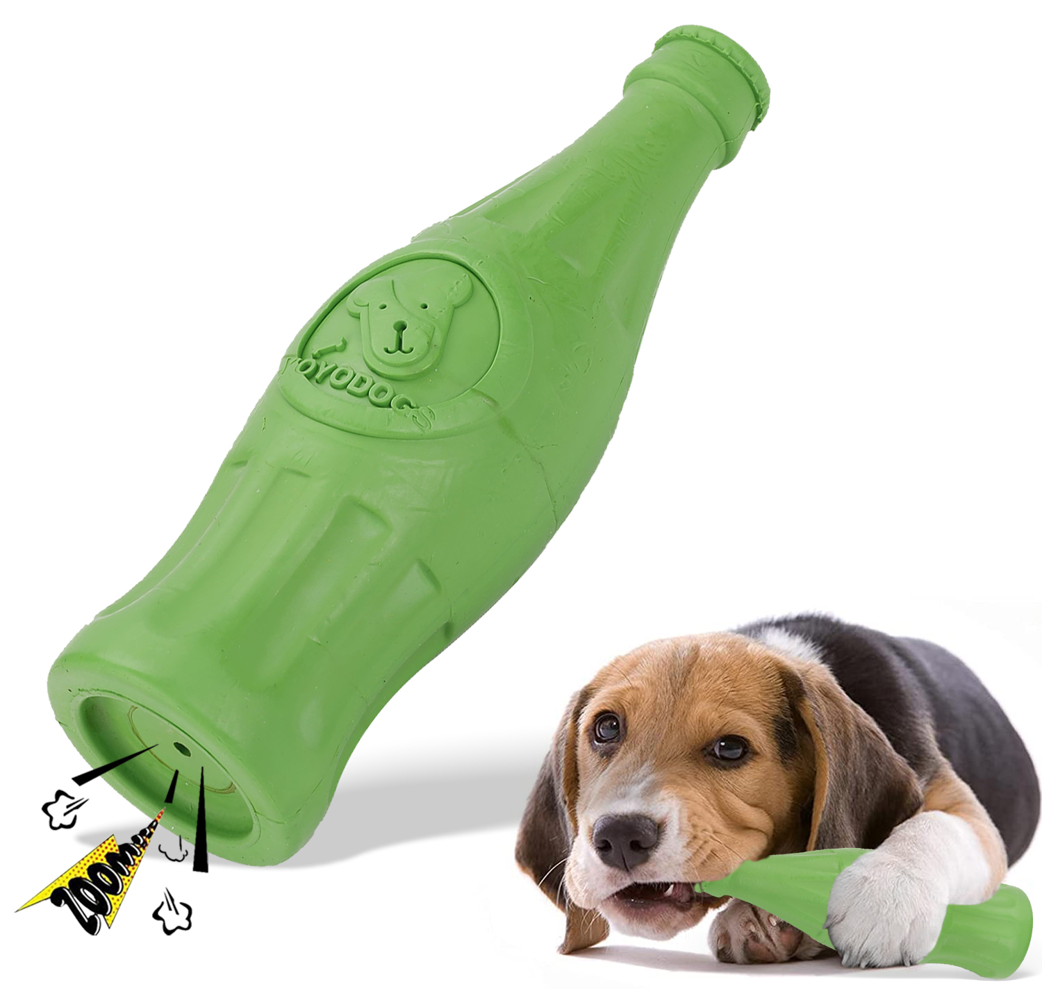 Squeaky Rubber Happy Bottle