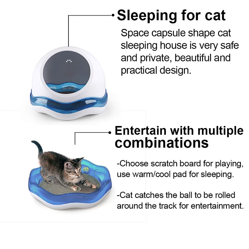 Cat Scratcher Toy, Cat entertained and sleeping combination toy