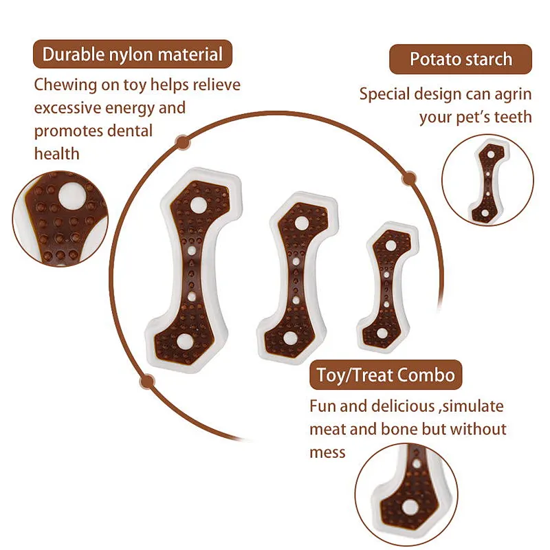 2 in 1 toy nylon and treat combo