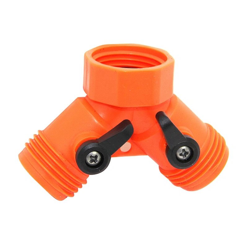 ABS Plastic 2 Way Garden Splitter Irrigation Hose Quick Connector