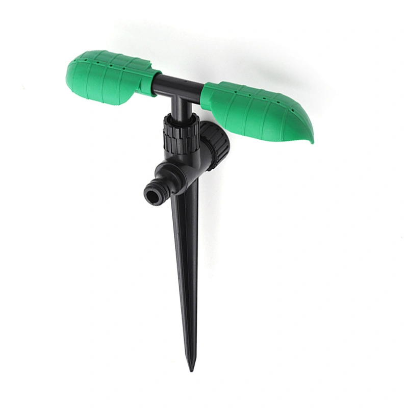 Garden 2 Arms Decorative Small Farm Irrigation Sprinkler Equipment With Spike