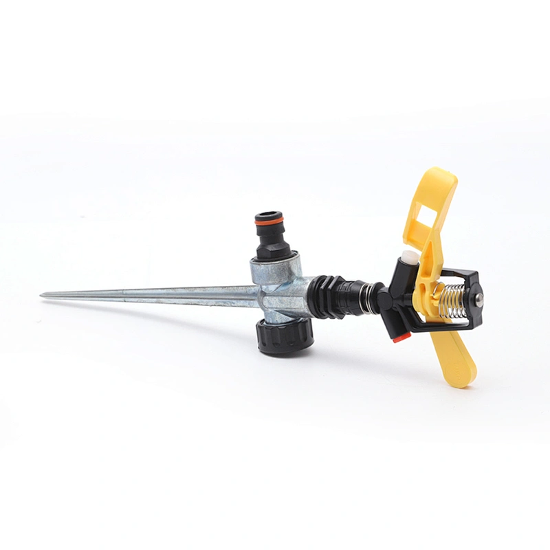 Plastic Impact Lawn Irrigation Agriculture Sprinkler Equipment With Metal Spike