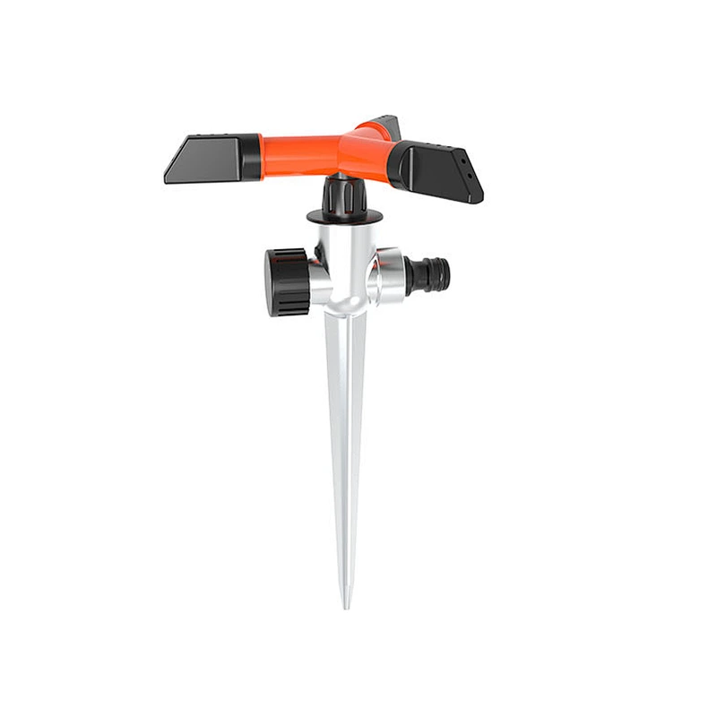 Automatic 3 Arm Zinc Lawn Sprinkler Watering Irrigation System With Spike