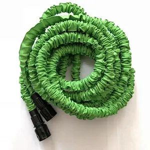 green x expanding garden water hose with plastic connector