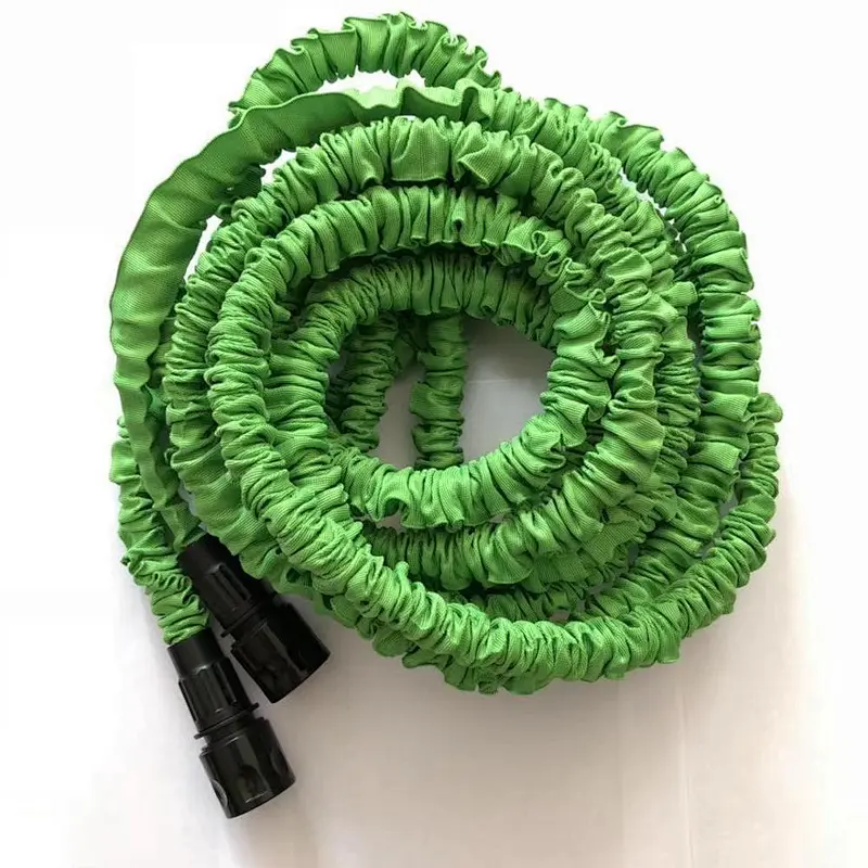green x expanding garden water hose with plastic connector