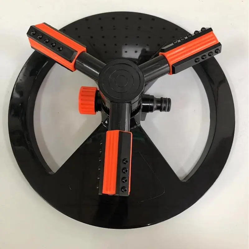 round base three arm decorative garden sprinkler