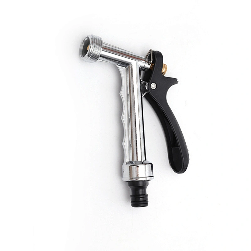 Garden High Pressure Zinc Metal Water Hose Nozzle Spray Gun With Soft Handle