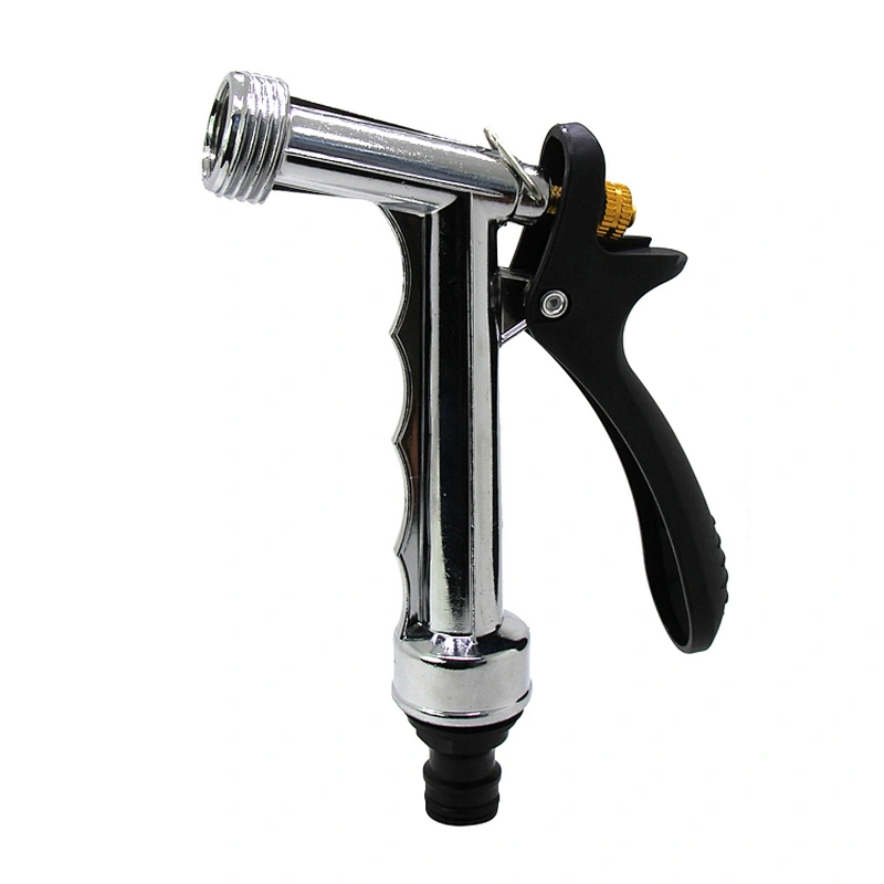 Garden High Pressure Zinc Metal Water Hose Nozzle Spray Gun With Soft Handle