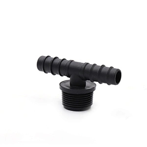 Garden Plastic Barbed Male Tee Shape Quick Connector Water Hose Fitting