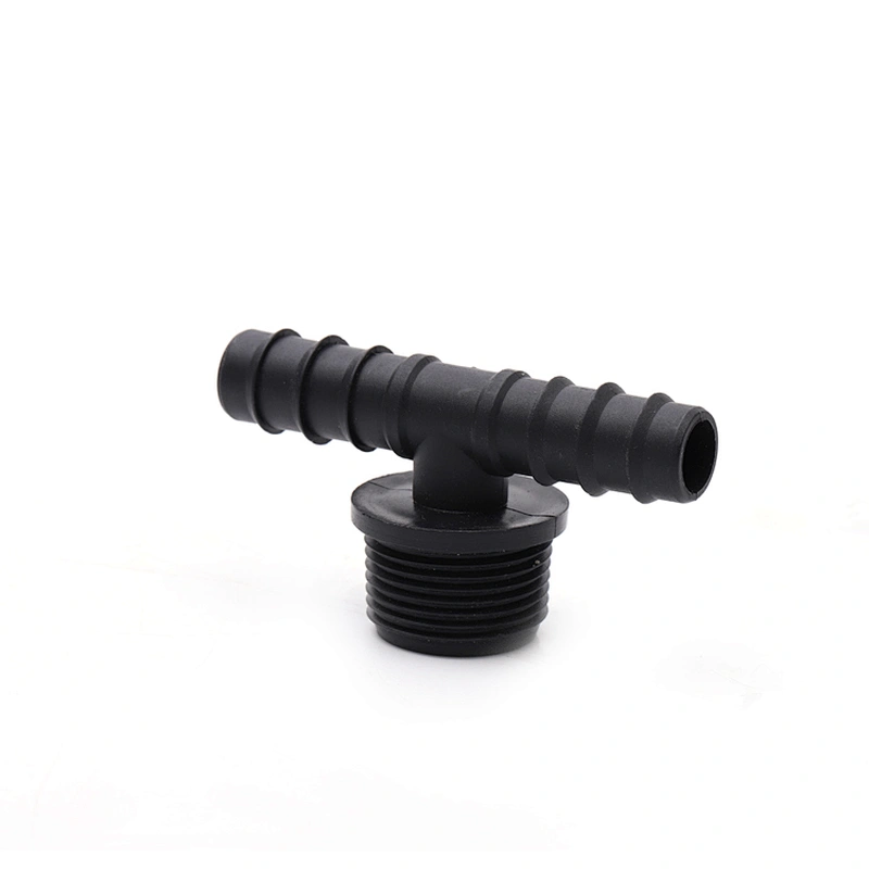 Garden Plastic Barbed Male Tee Shape Quick Connector Water Hose Fitting