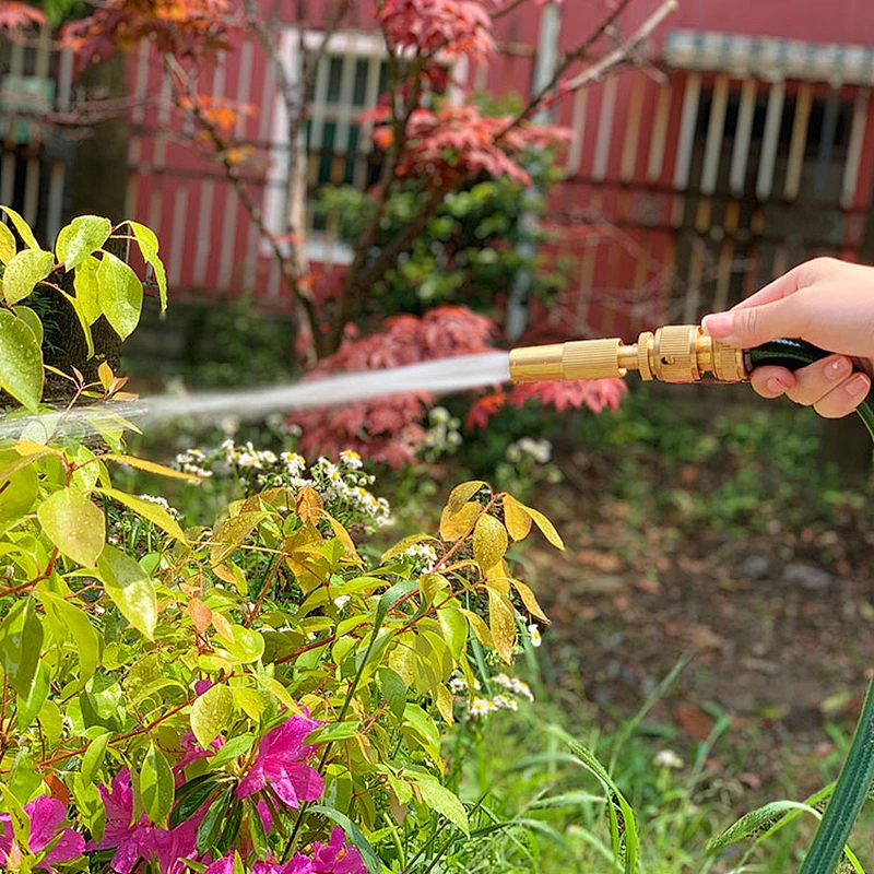 High Pressure Garden Brass Hose Water Misting Spray Nozzle with flow control
