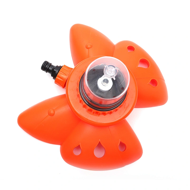 Hydroelectric Power Led Garden Plastic Water Irrigation Sprinkler With Butterfly Base