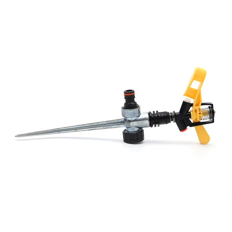 Plastic Impact Lawn Irrigation Agriculture Sprinkler Equipment With Metal Spike
