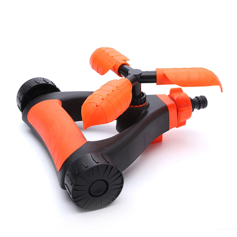 Garden 3 Arms Plastic Water Lawn Irrigation Sprinkler With Triangle Base