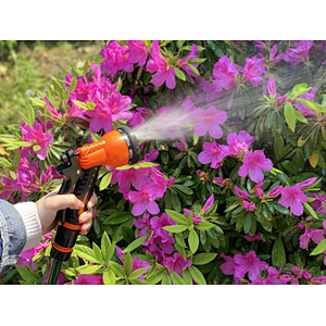 Garden Abs Plastic 8 Pattern High Pressure Nozzle Hose Spray Water Gun With Back Trigger